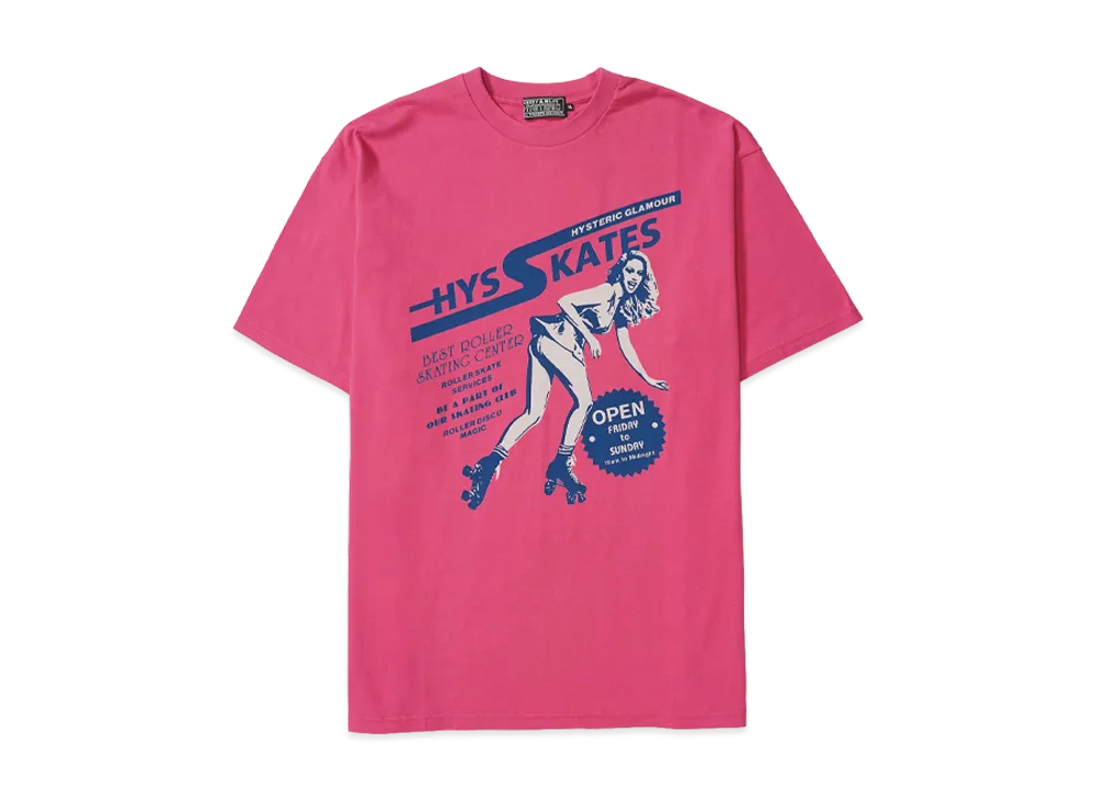 HYSTERIC GLAMOUR HYS Skates Tee "Pink"