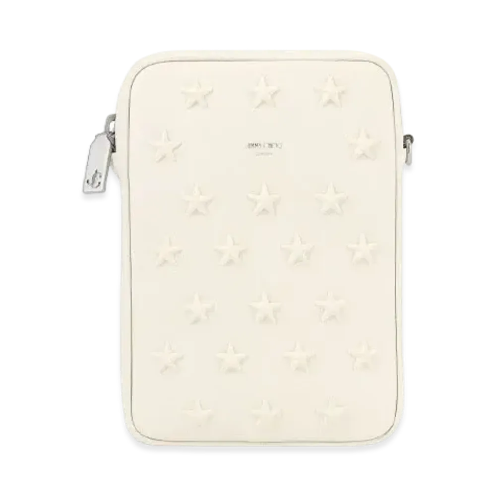 Jimmy Choo Kimi Camera With Studs Leather Camera Bag "Latte"