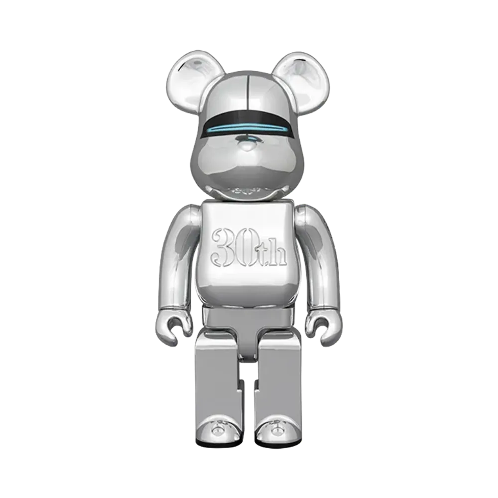 MEDICOM TOY "BEARBRICK" Bearbrick Hajime Sorayama Medicom Toy 30Th Anniversary Model Silver 400%