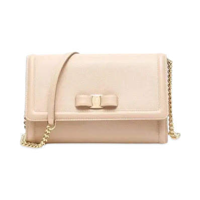 Salvatore Ferragamo Vara Bow Minibag "Macadamia"