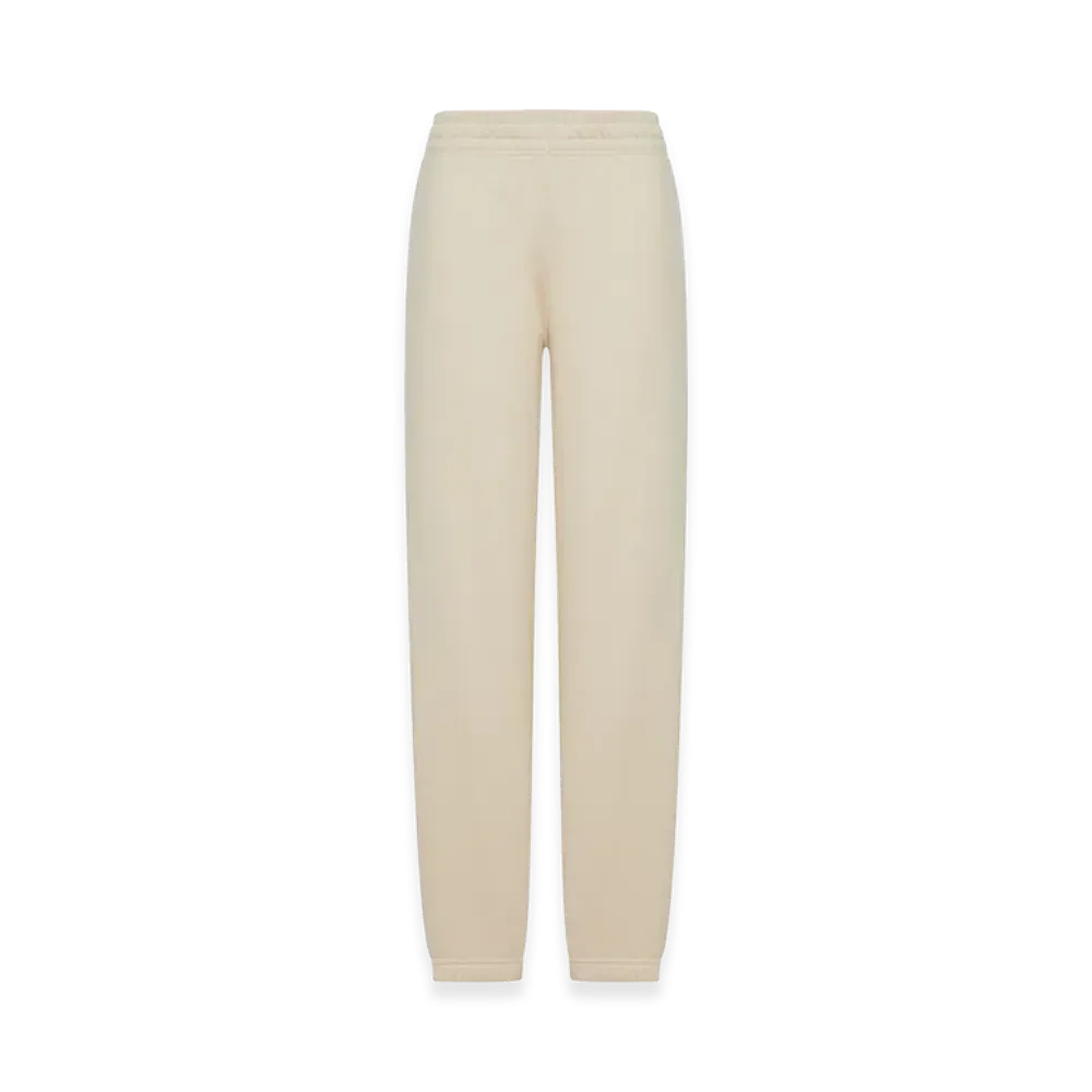 Burberry Women's Cotton Jogging Trousers With Check Applique "White"