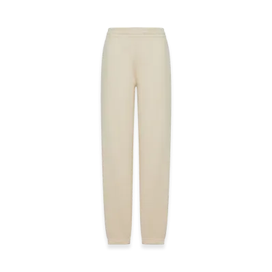 Burberry Women's Cotton Jogging Trousers With Check Applique "White"