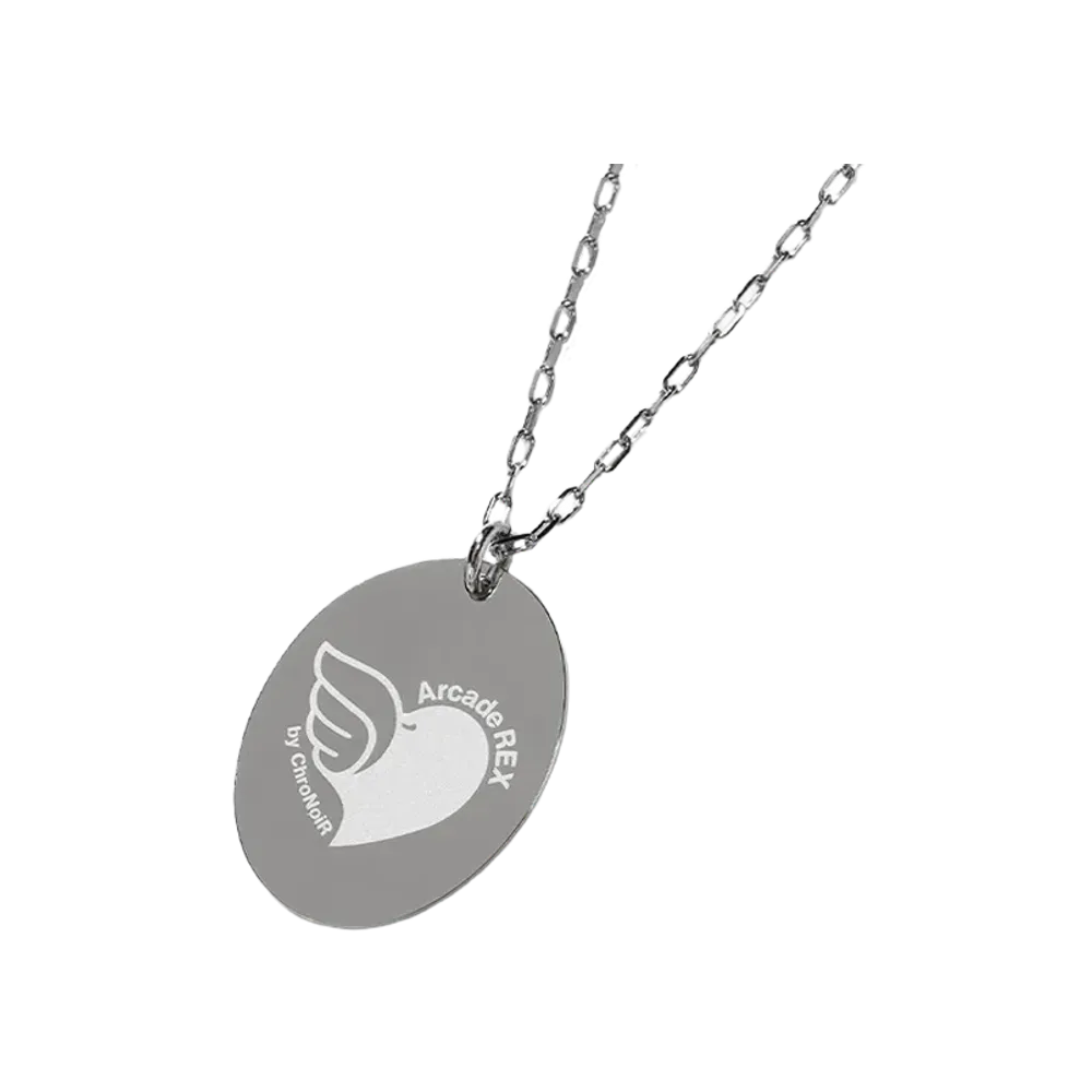 Arcade REX by ChroNoiR \ Chross Heart Necklace "NICKEL"