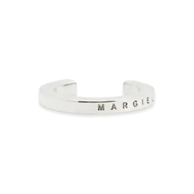 MM6 Maison Margiela Logo Cuff Ring "Silver"