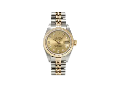 ROLEX Lady-Datejust 10P Diamonds "Champagne/Stainless Steel/Yellow Gold"