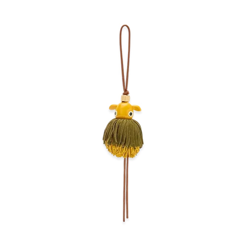 LOEWE Dandy Puzzle Charm "Tan/Yellow"
