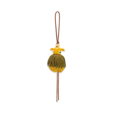 LOEWE Dandy Puzzle Charm "Tan/Yellow"