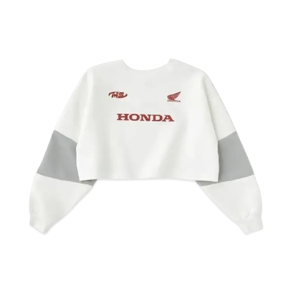 MOUSSY x HONDA Cropped Racing Pullover "White"