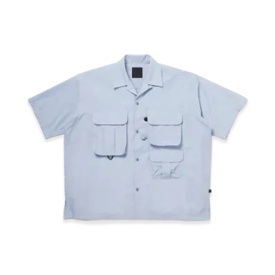 DAIWA PIER39 Women's Tech Multi Tool Pocket Shirt S/S Solid "Ice Blue"