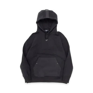 COMME des GARCONS HOMME Cotton Fleece x Nylon Tussah Hoodie "Black"