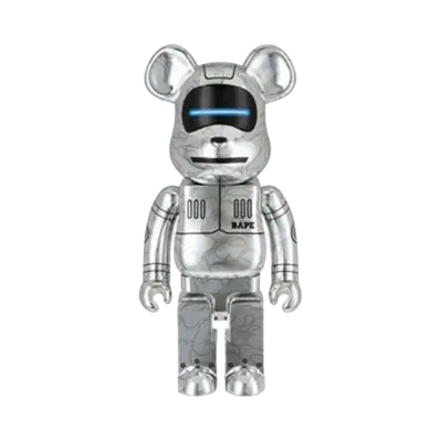 Bearbrick SORAYAMA × BABY MILO(R) 1000% SILVER
