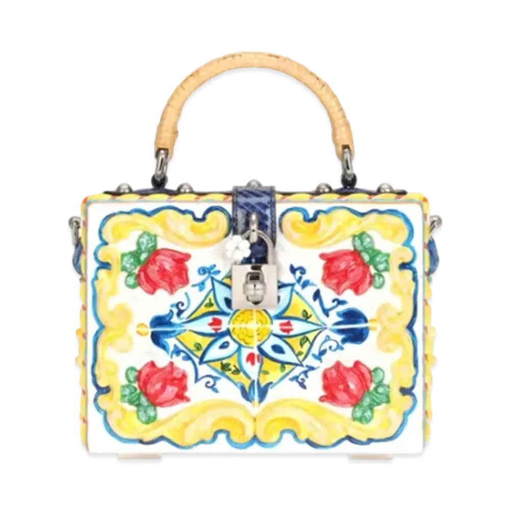 Dolce&Gabbana Dolce Box Bag Wood Hand Paint Mayorika "Multicolor"