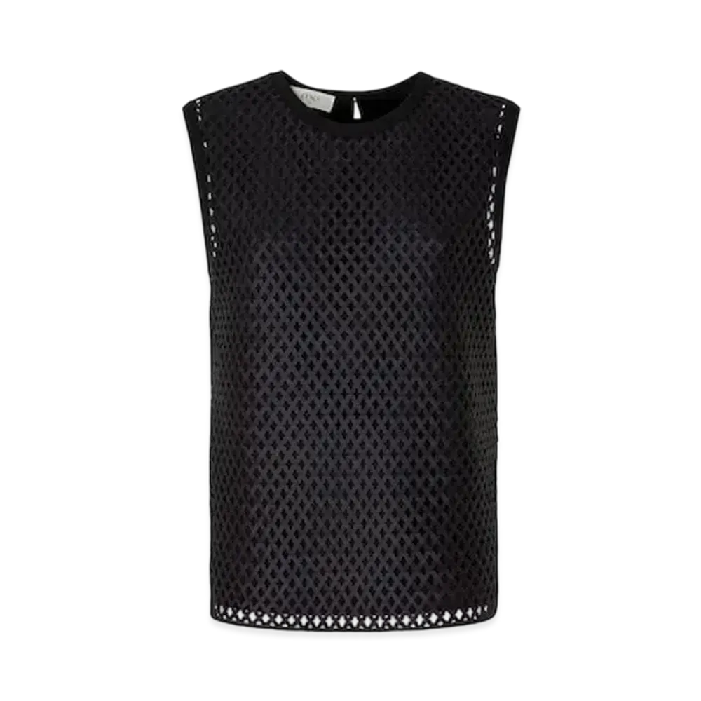 FENDI Women's Top Tulle and Sequin "Black"