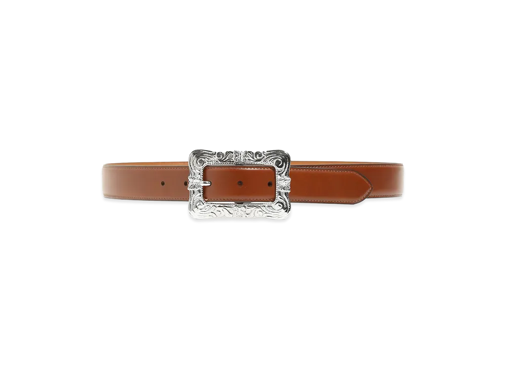 NEEDLES Papillon Square Buckle Belt - Lthr. "Brown"