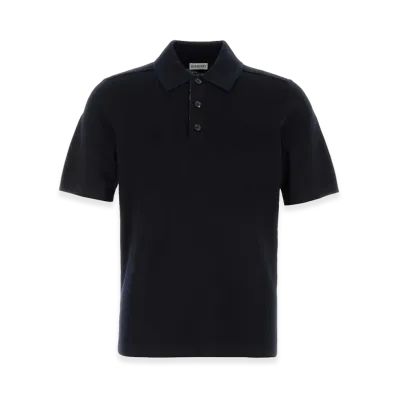 Burberry Wool Polo Shirt "Midnight Blue"