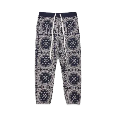 MAYO PAISLEY EMBROIDERY LOUNGE PANTS "BLUE"