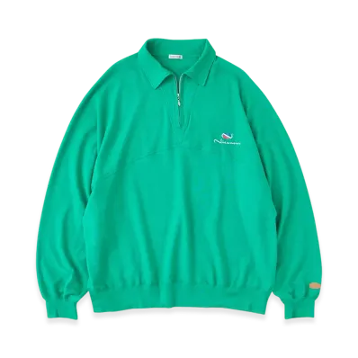 NICENESS R.Parada Lightweight Sweat Half-Zip Pullover "Green"