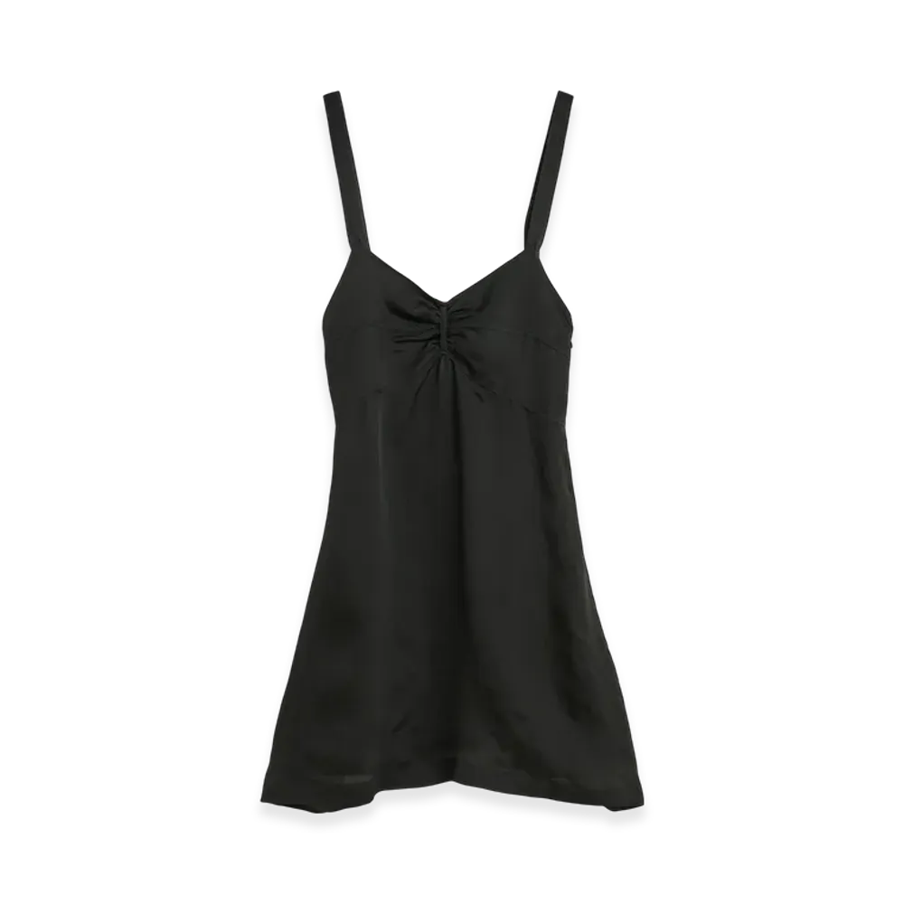 OUR LEGACY Women's Apron Dress "Noir Stripe Sheer Viscose Silk"