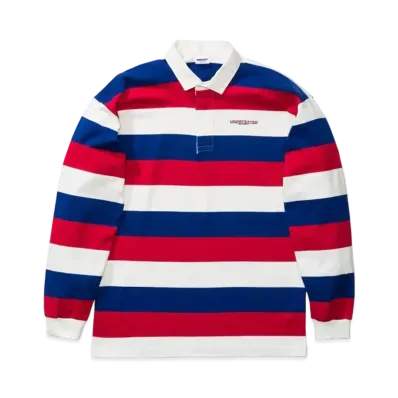 UNDEFEATED L/S STRIPED RUGBY - 10022 "Red"