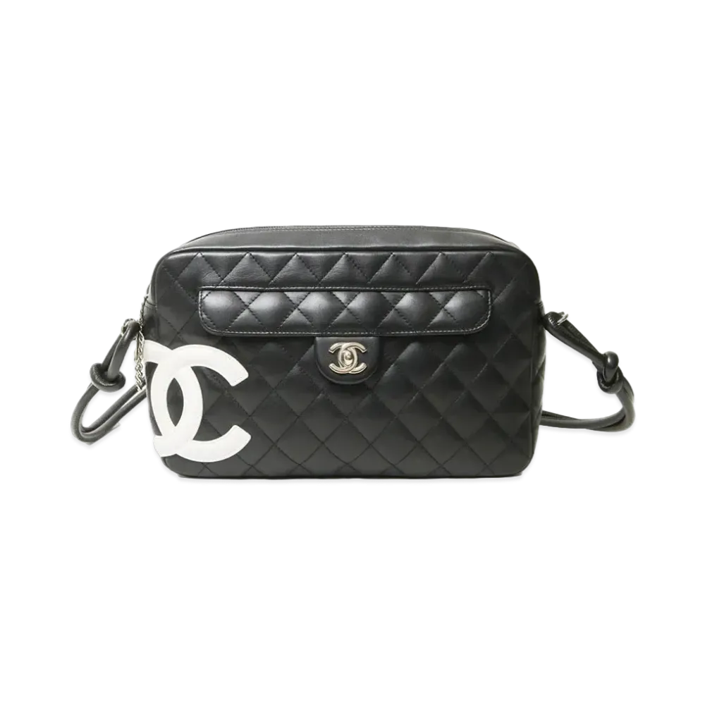 CHANEL Cambon Line Camera Bag "Black/White"