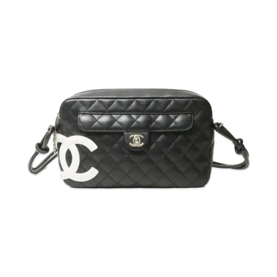 CHANEL Cambon Line Camera Bag "Black/White"