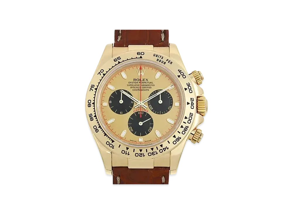 ROLEX Cosmograph Daytona "Champagne/Black/Yellow Gold" 116518