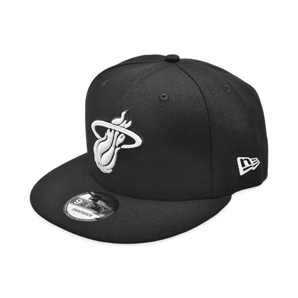 NEW ERA NBA 9Fifty Basic Cap Bk&Wh Miami Heat "Black"