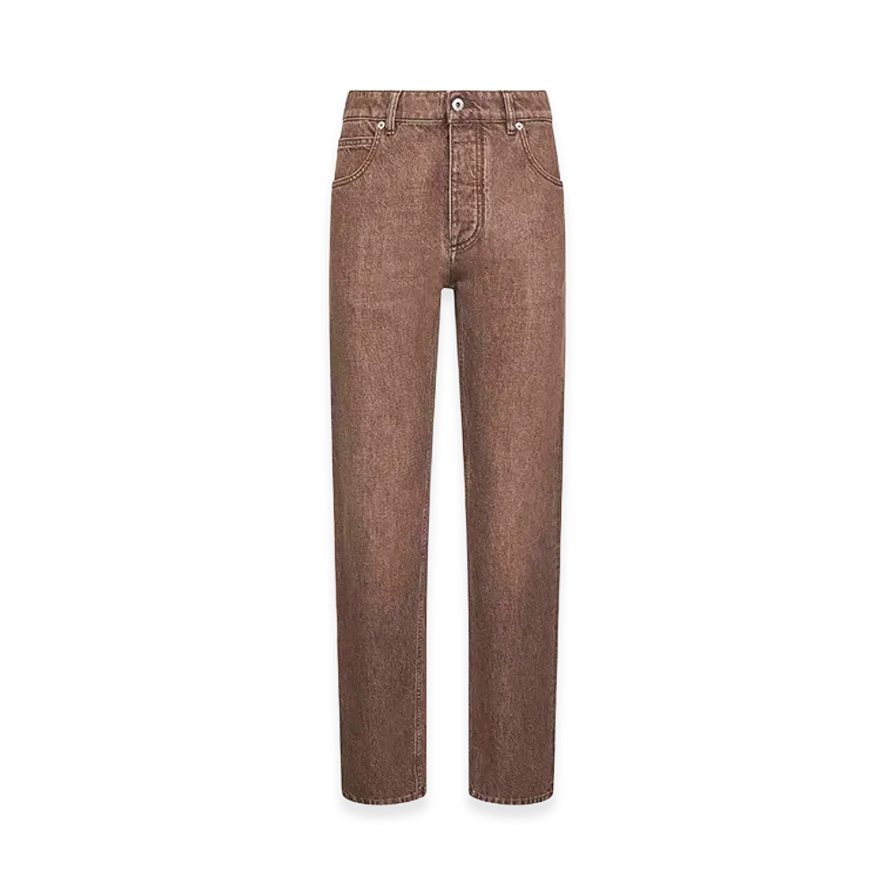 Bottega Veneta Women's Mud Denim Jeans "Brown"