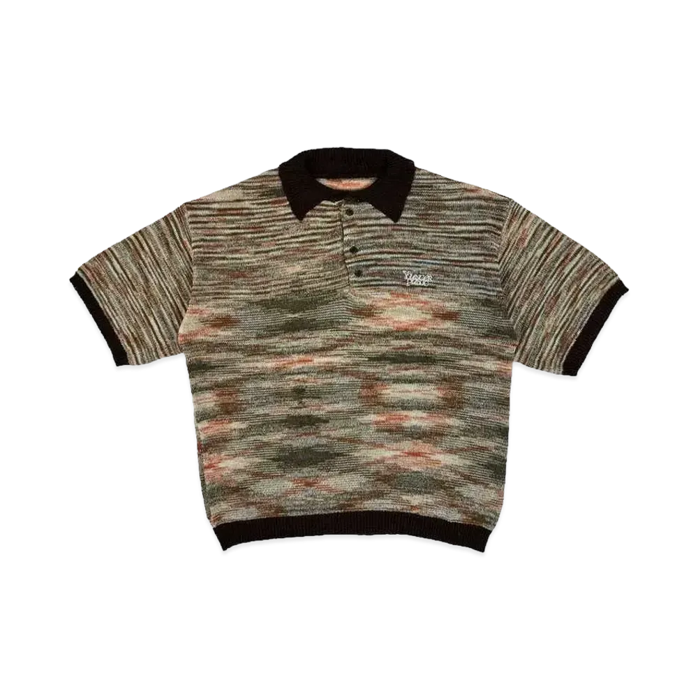 Public Culture x Younger Song Gradient knit polo "BROWN"