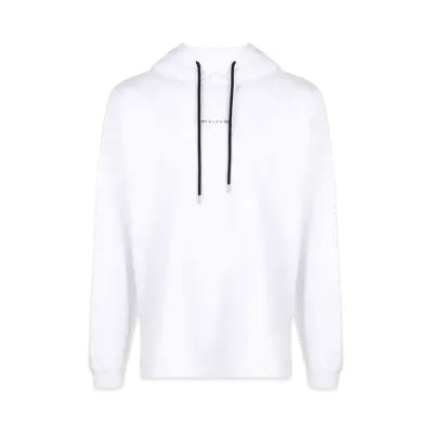 1017 ALYX 9SM Logo-Print Cotton Hoodie "White"