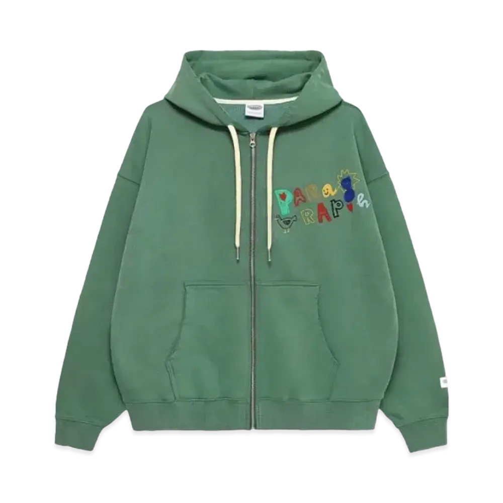Paragraph Boucle Stitch Zip Hoodie "Green"