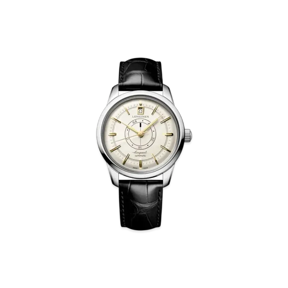 Longines Conquest Heritage Central Power Reserve 38mm "Stainless Steel/Champagne/Black" L1.648.4.78.2