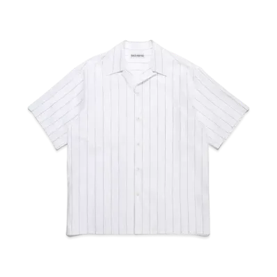 WACKO MARIA SOKTAS / Striped Open Collar Shirt #1 "Brown"