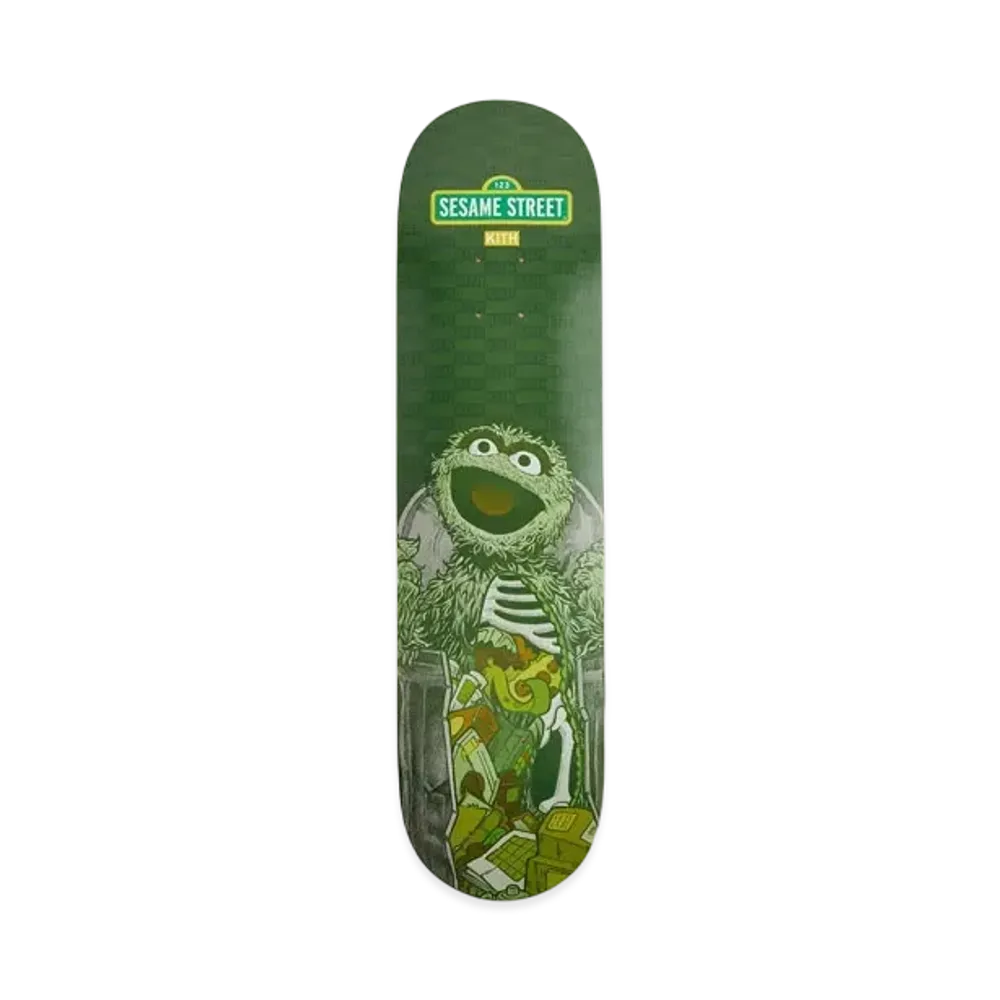 Kith x Sesame Street Skatedeck Xray Oscar the Grouch "Conifer"
