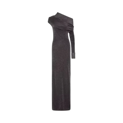 FENDI Women's Knit Dress Metallic Yarn "Black"