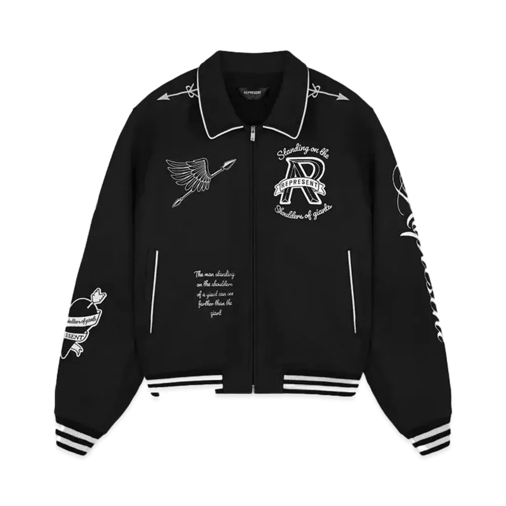 REPRESENT Cherub Wool Varsity Jacket "Black"