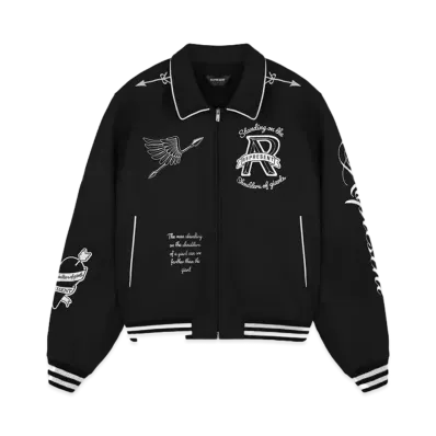 REPRESENT Cherub Wool Varsity Jacket "Black"