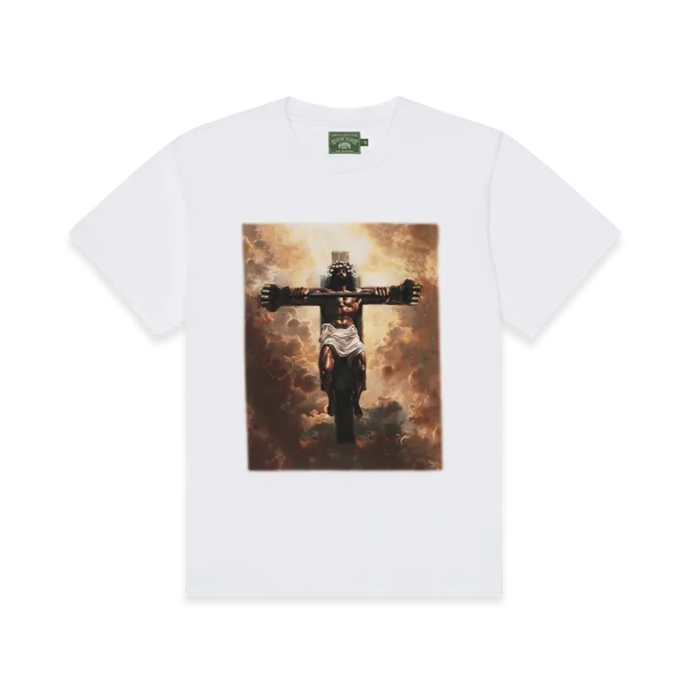 DENIM TEARS Hardies Tears Buff Jesus Tee "White"