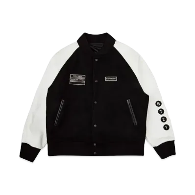 BT21 X FRAGMENT \ VARSITY JACKET "BLACK"