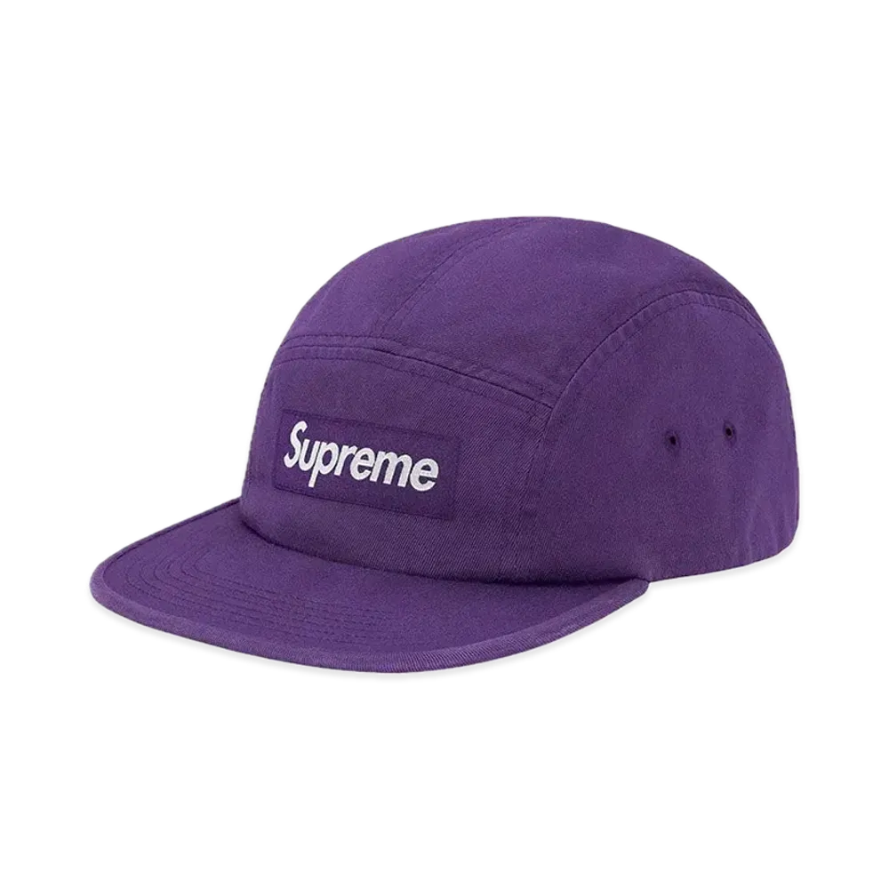 Supreme Washed Chino Twill Camp Cap "Purple"(20SS)