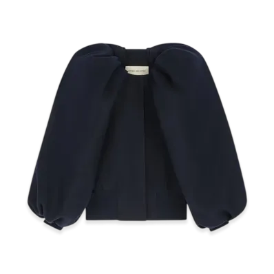DRIES VAN NOTEN Women's Constructed Wool Jacket "Navy"