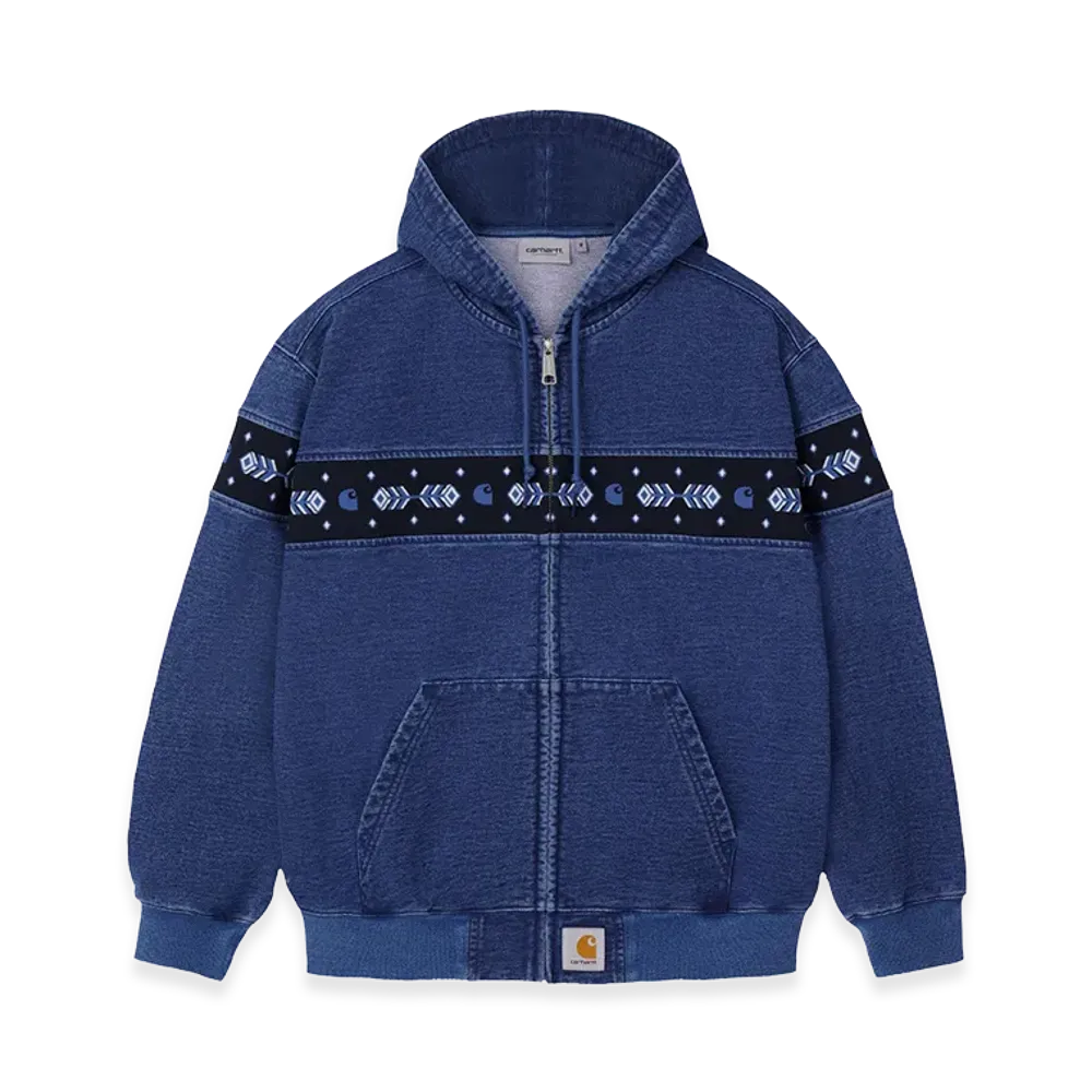 Carhartt WIP Hooded Southwest Sweatshirt "Blue Indigo Overdyed"