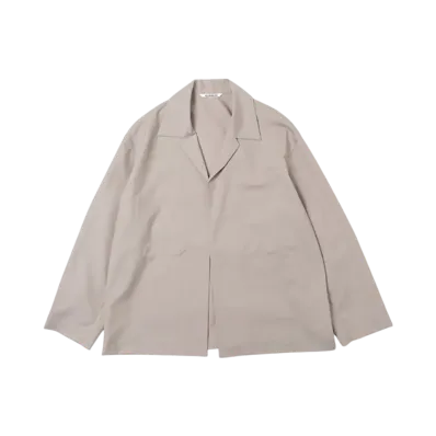 AURALEE 20SS Wool Silk Tropical Shirts Jacket "Light Beige"