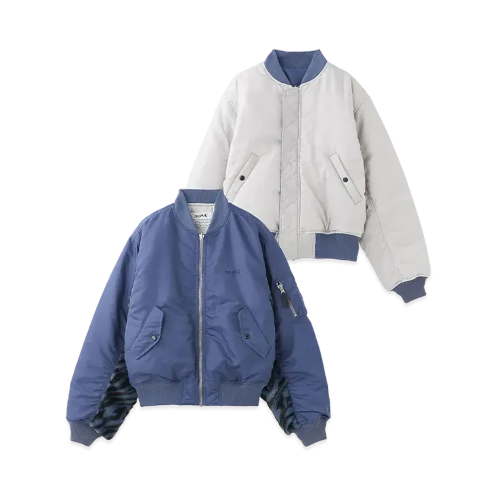 X-Girl Paneled Fur X-Girl Reversible Ma-1 Jacket "Navy"