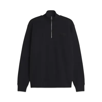 Maison Kitsune Festive Profile Fox Patch Half Zip Sweatshirt "Black"