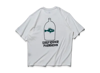 NEW ERA x Surfrider Foundation Short Sleeve Washed Cotton T-Shirt Yusuke Hanai Fish "Off White"