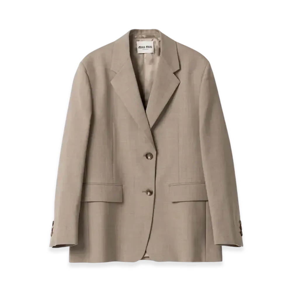 MIU MIU Women's Single Breasted Wool Jacket "Cord"