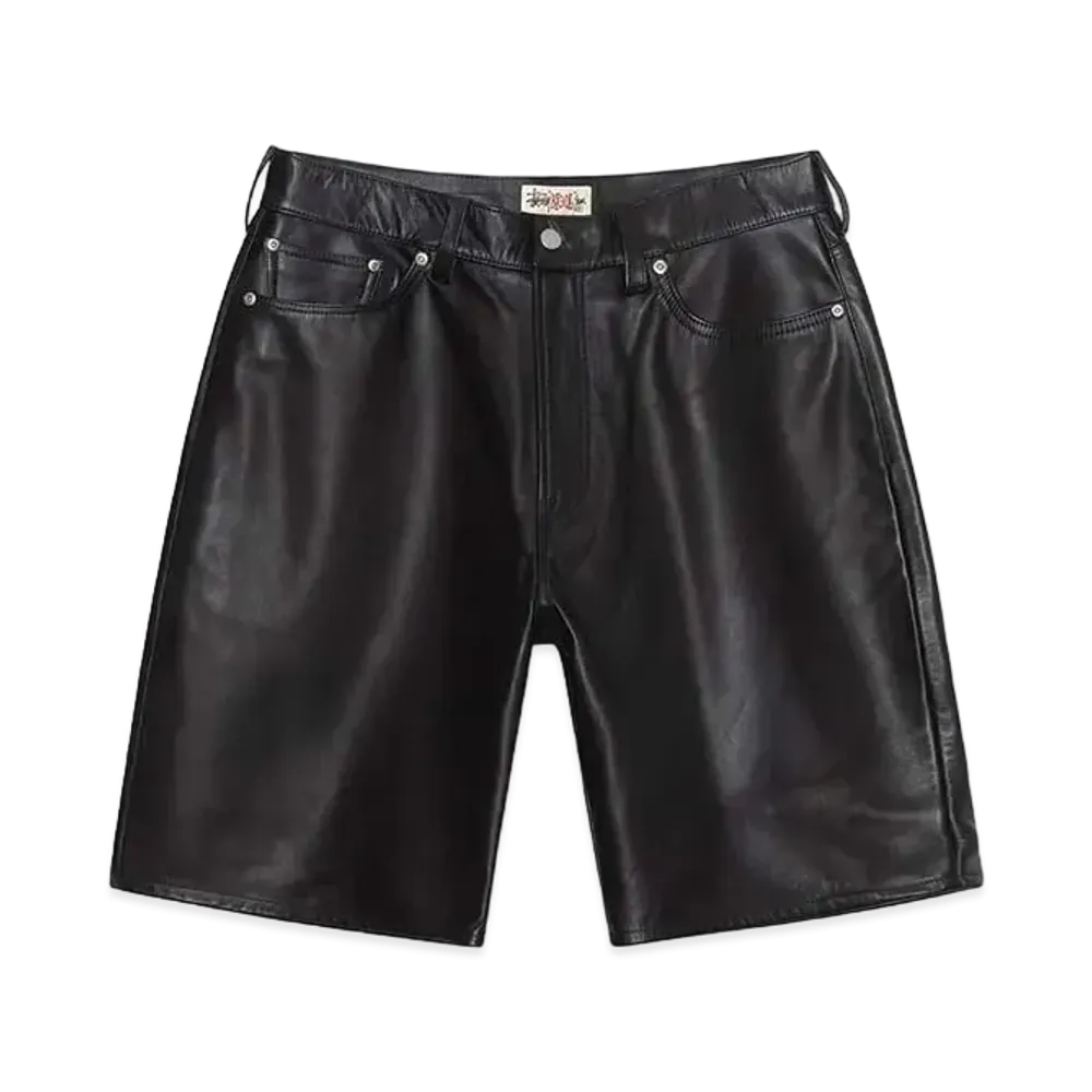 Stussy Big Ol Shorts Leather "Black" (FA24) 112315