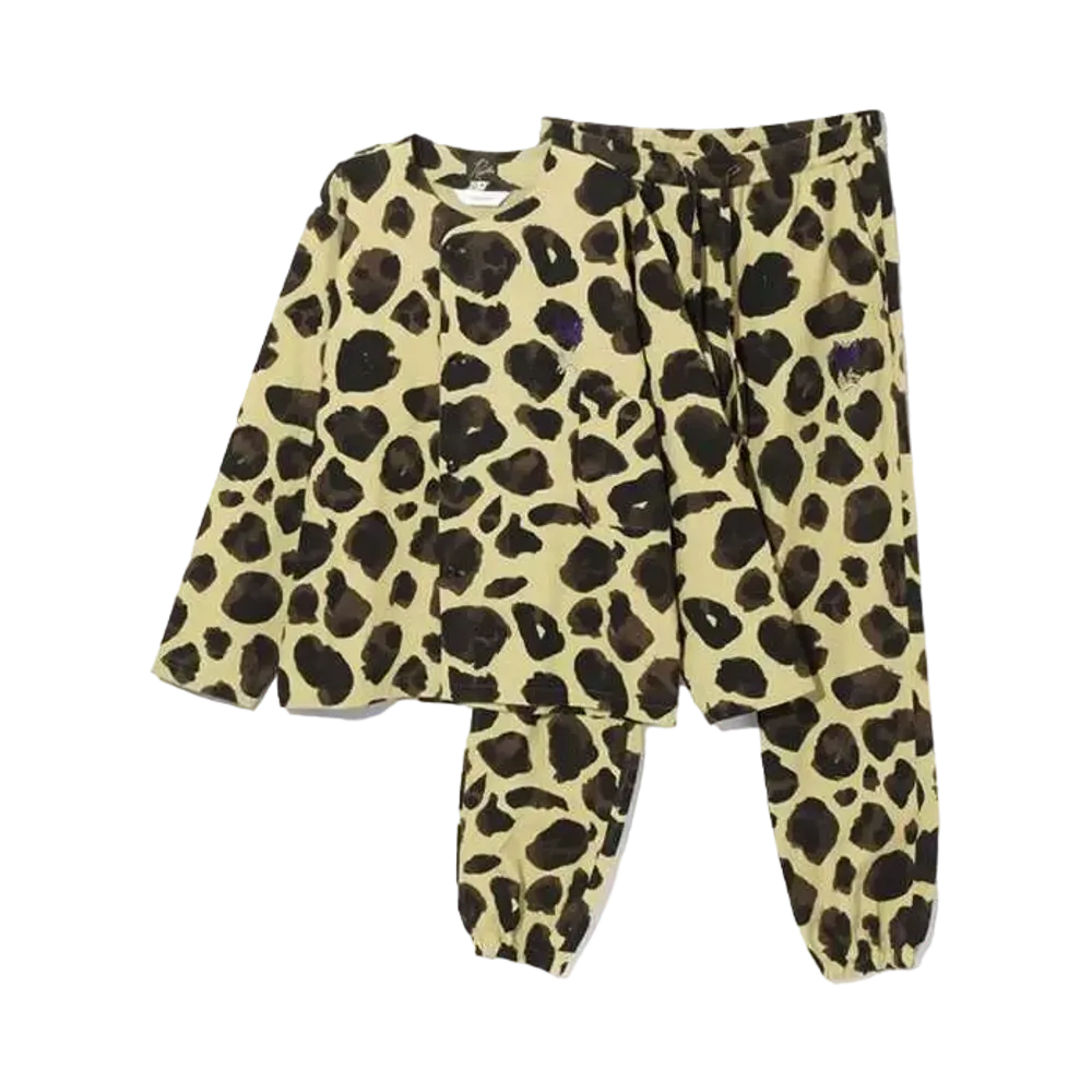 Needles x Sasquatchfabrix. Pajama Set - C/L Animal Pattern "Mustard"