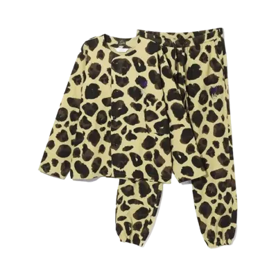 Needles x Sasquatchfabrix. Pajama Set - C/L Animal Pattern "Mustard"